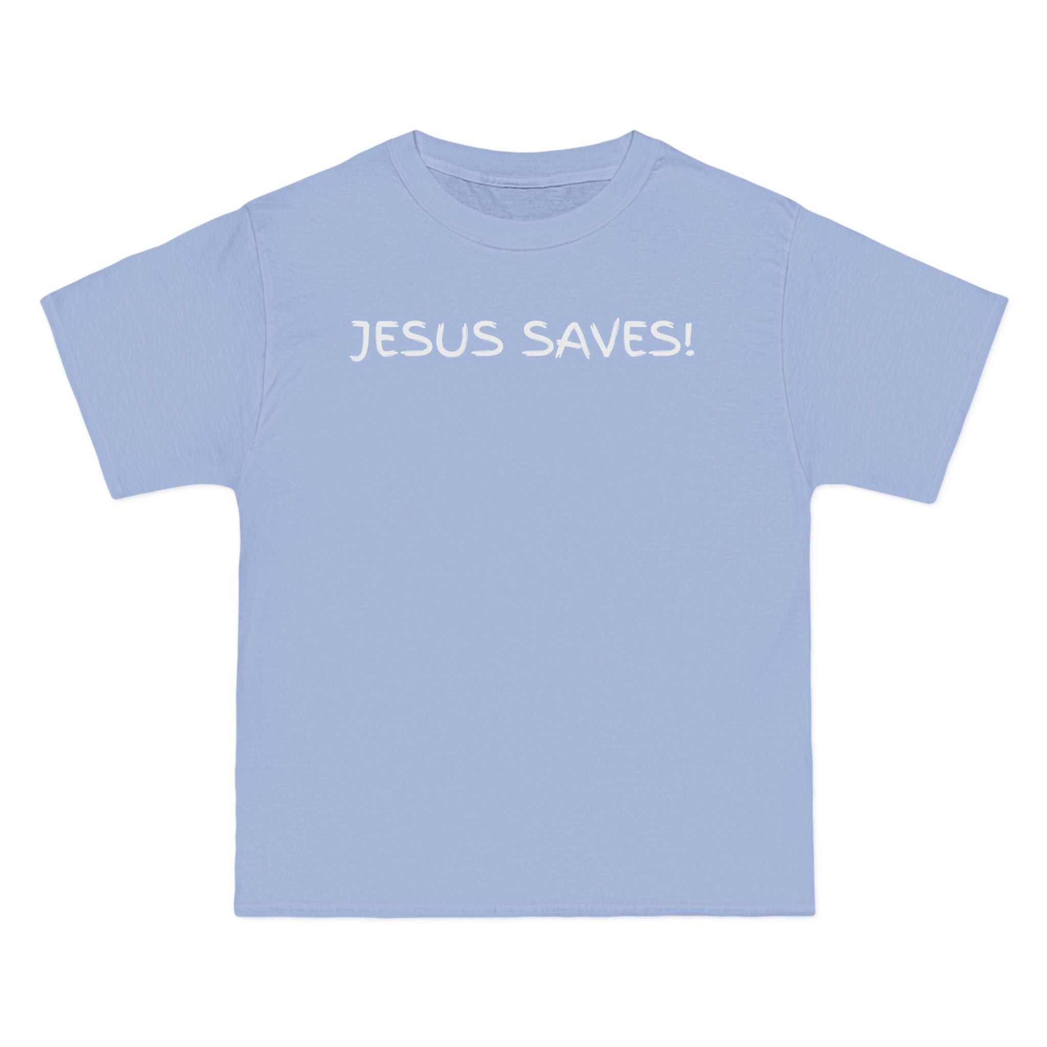 Jesus Saves T-Shirt — Christian Faith Shirt with 'Jesus Saves' Front & Titus 3:5 Back