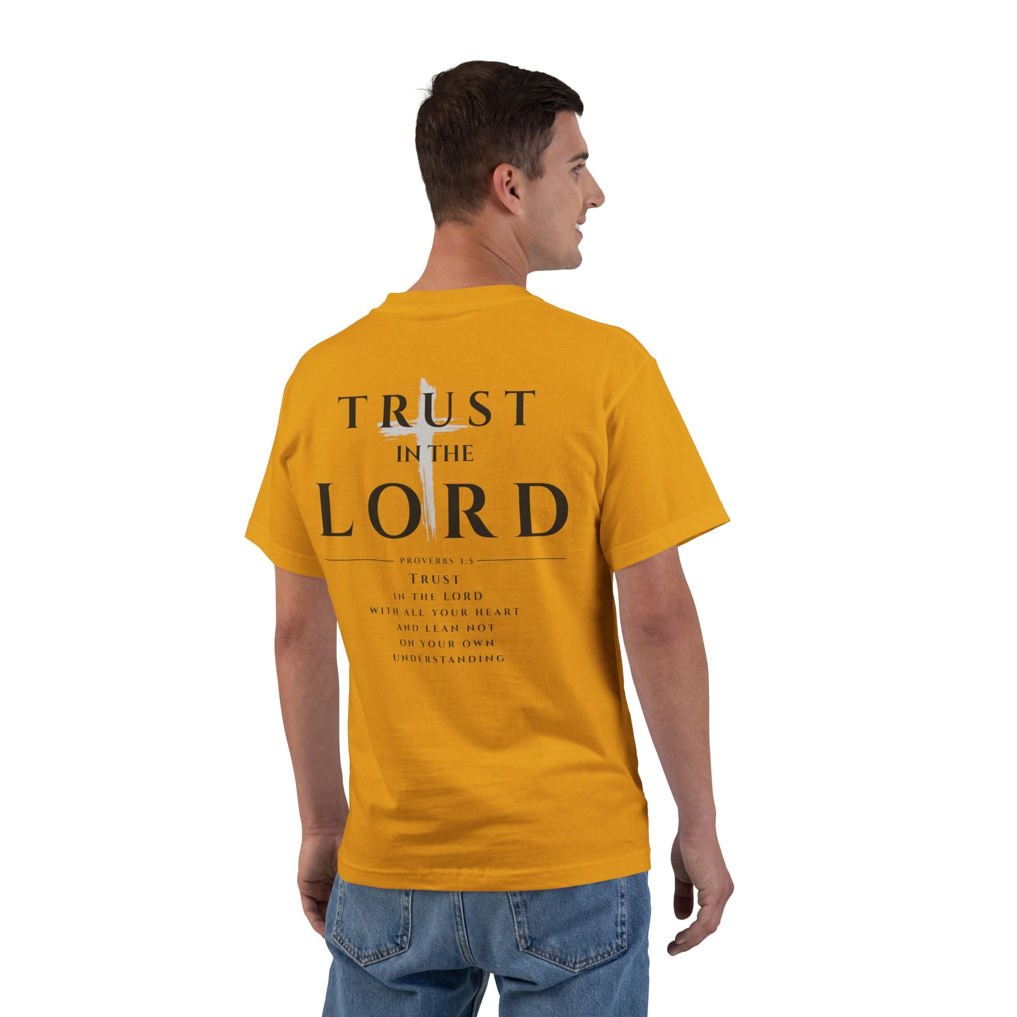 Trust in the Lord T-Shirt — Inspirational Christian Faith Tee with Back Scripture