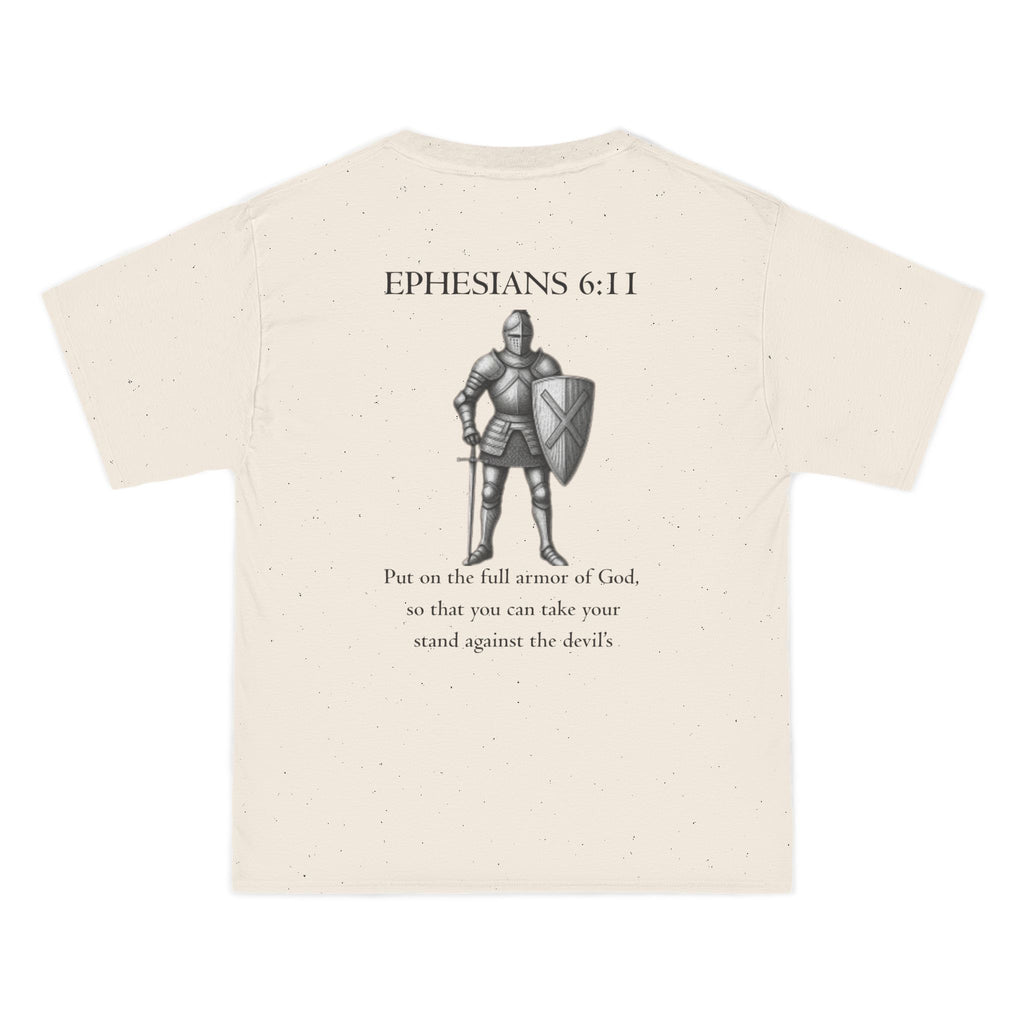 God's Soldier T-Shirt — "Gods Soldier" Front + Ephesians 6:11 Knight Back Christian Tee