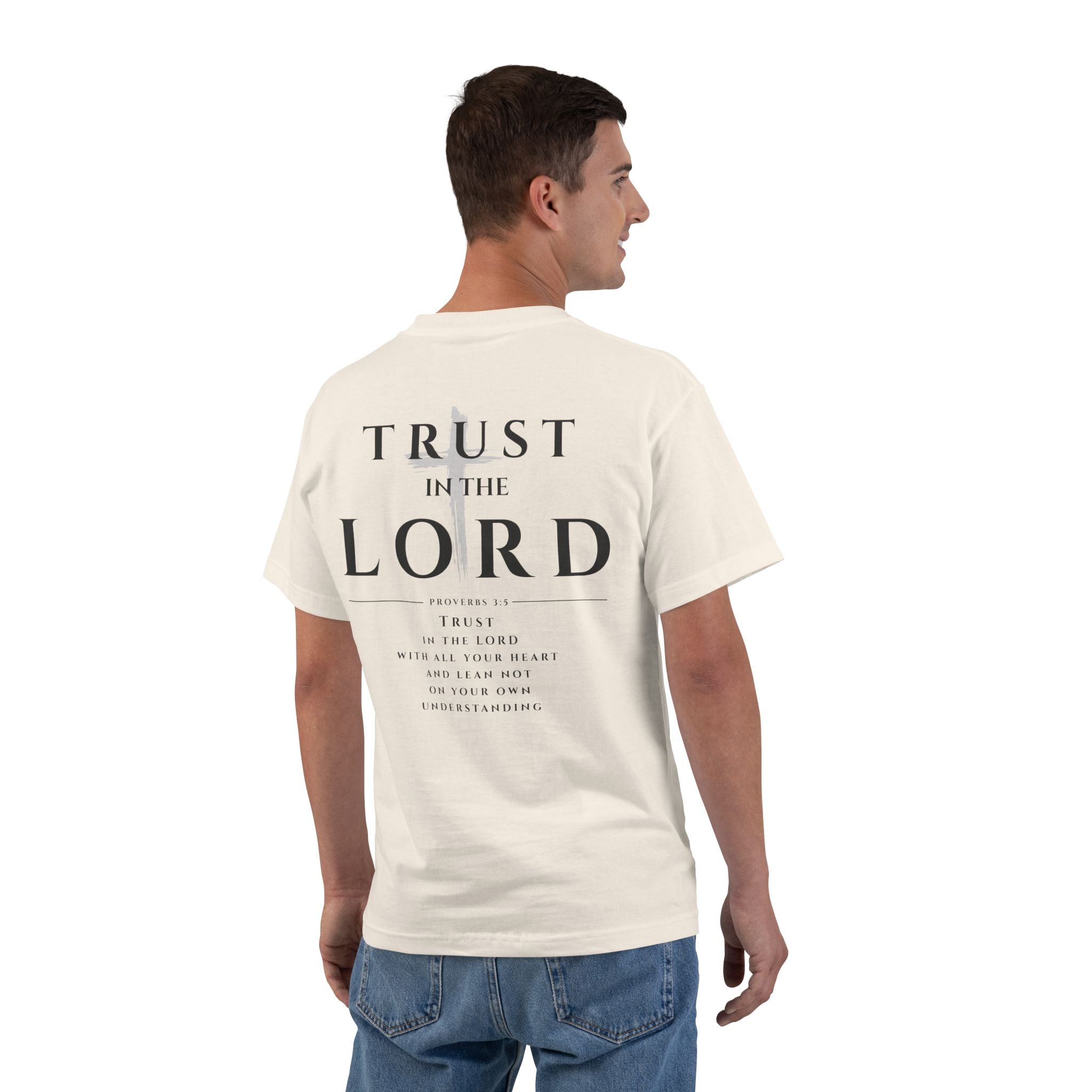 Trust in the Lord T-Shirt — Inspirational Christian Faith Tee with Back Scripture