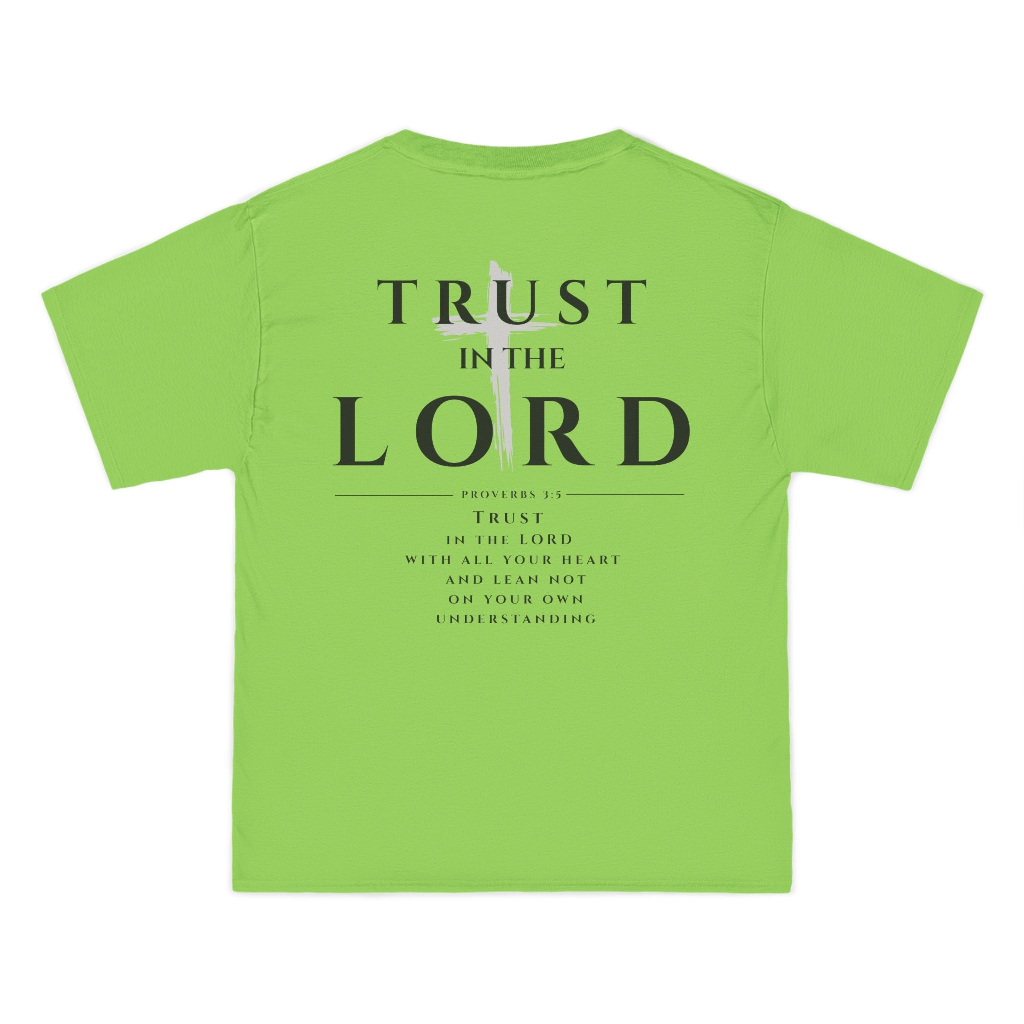 Trust in the Lord T-Shirt — Inspirational Christian Faith Tee with Back Scripture