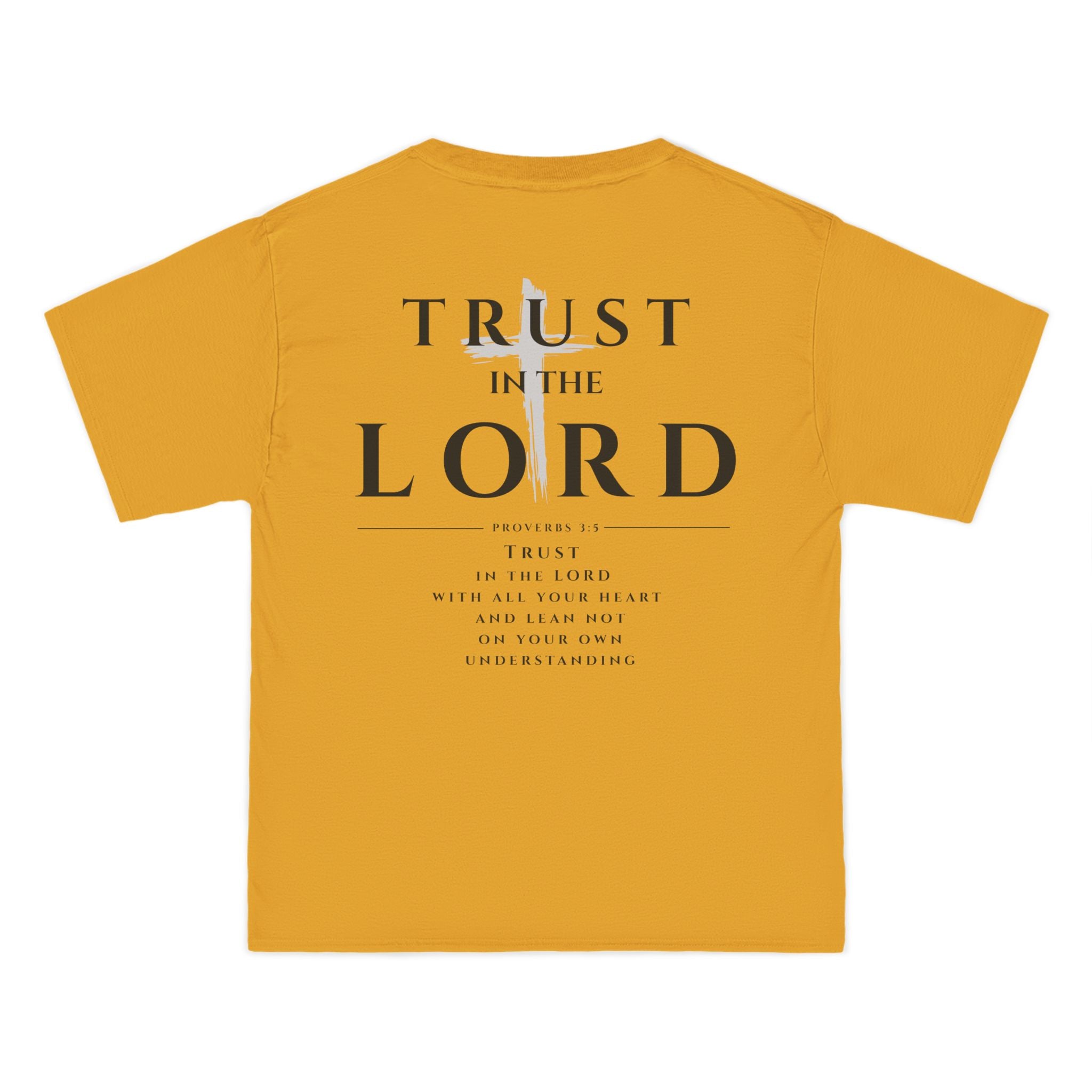 Trust in the Lord T-Shirt — Inspirational Christian Faith Tee with Back Scripture