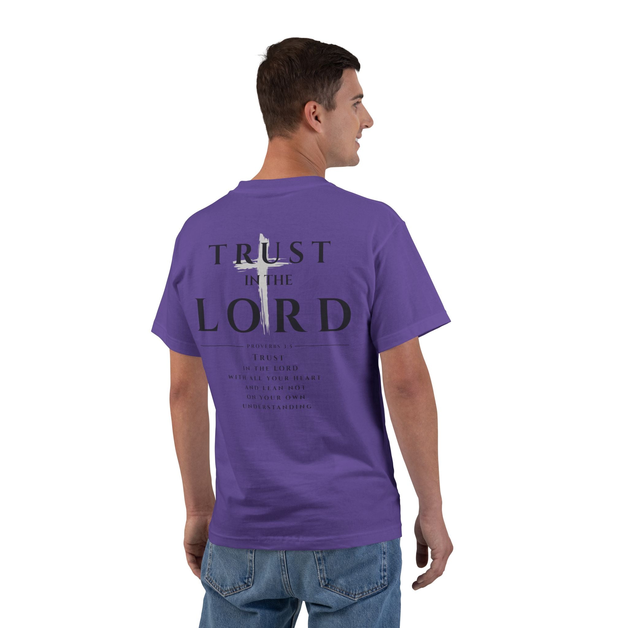 Trust in the Lord T-Shirt — Inspirational Christian Faith Tee with Back Scripture