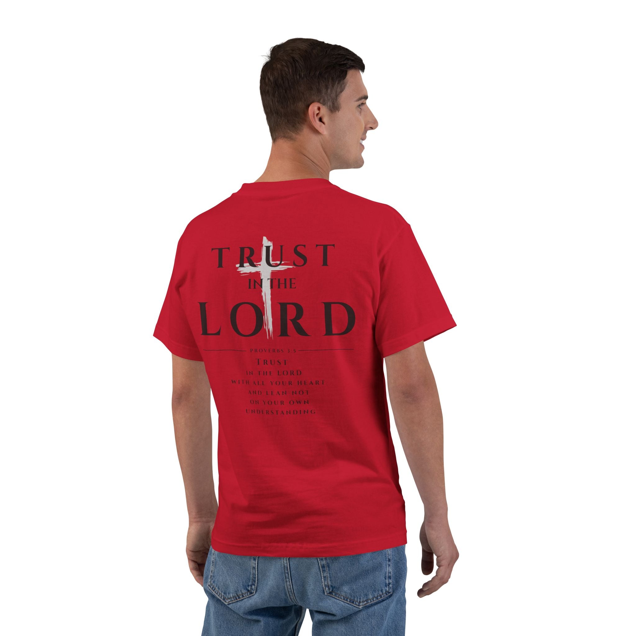 Trust in the Lord T-Shirt — Inspirational Christian Faith Tee with Back Scripture