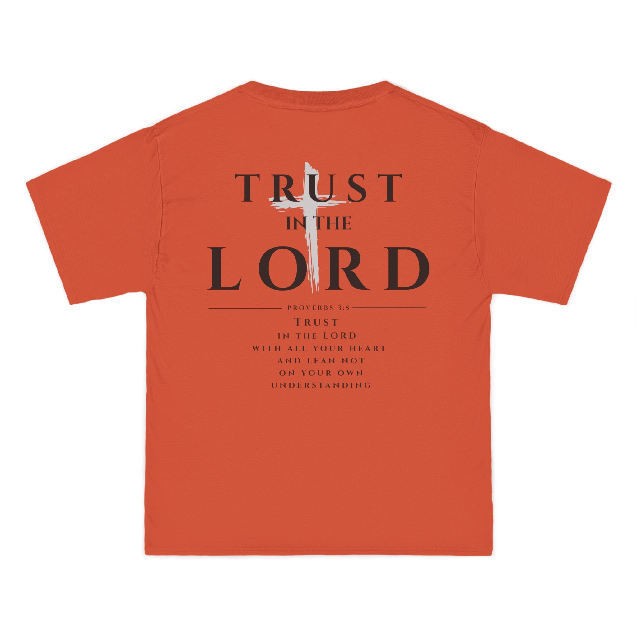 Trust in the Lord T-Shirt — Inspirational Christian Faith Tee with Back Scripture