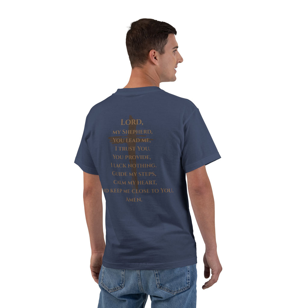 Psalm 23 T-Shirt — Christian Faith Tee with Cross & Psalm Text