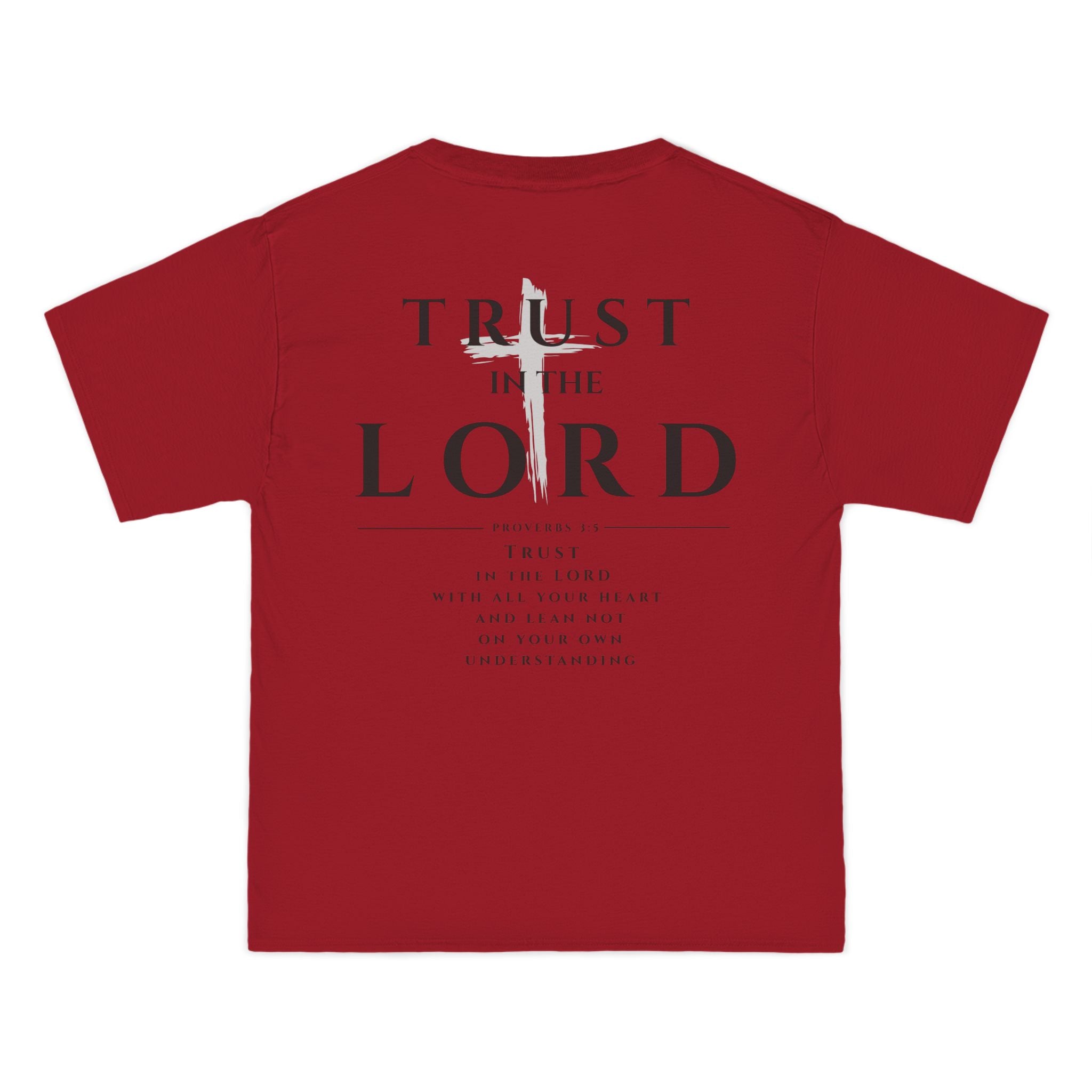 Trust in the Lord T-Shirt — Inspirational Christian Faith Tee with Back Scripture