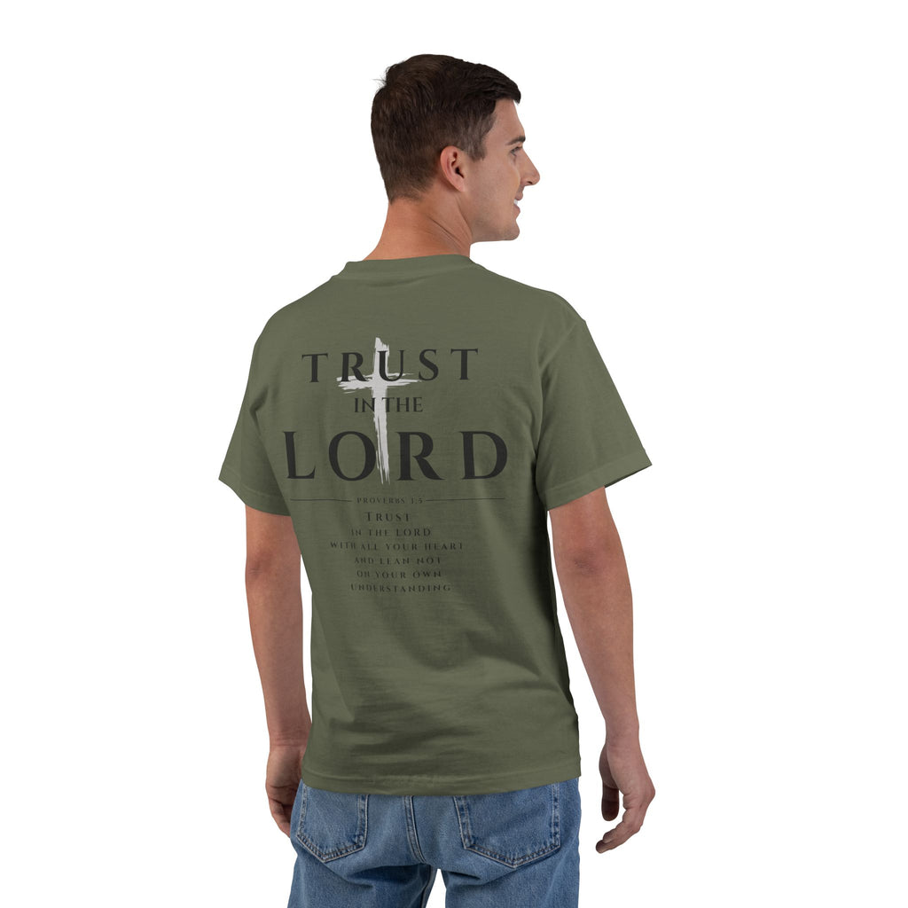 Trust in the Lord T-Shirt — Inspirational Christian Faith Tee with Back Scripture