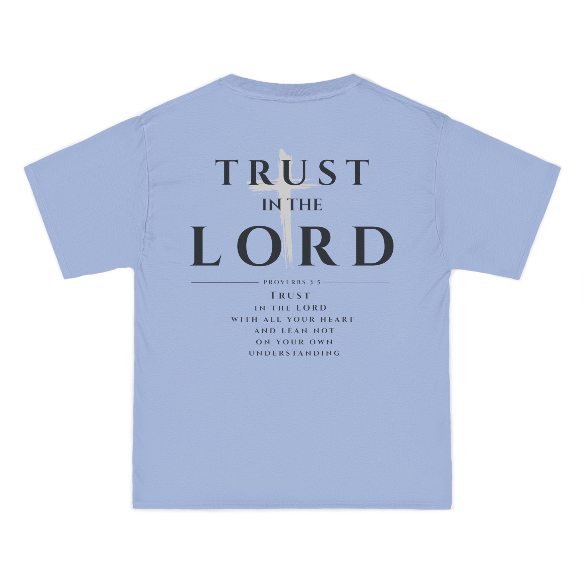 Trust in the Lord T-Shirt — Inspirational Christian Faith Tee with Back Scripture