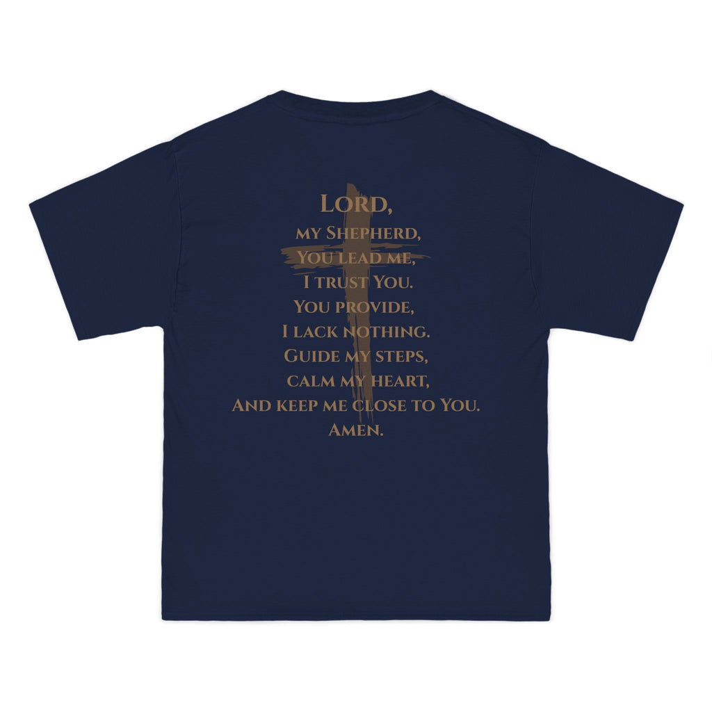 Psalm 23 T-Shirt — Christian Faith Tee with Cross & Psalm Text