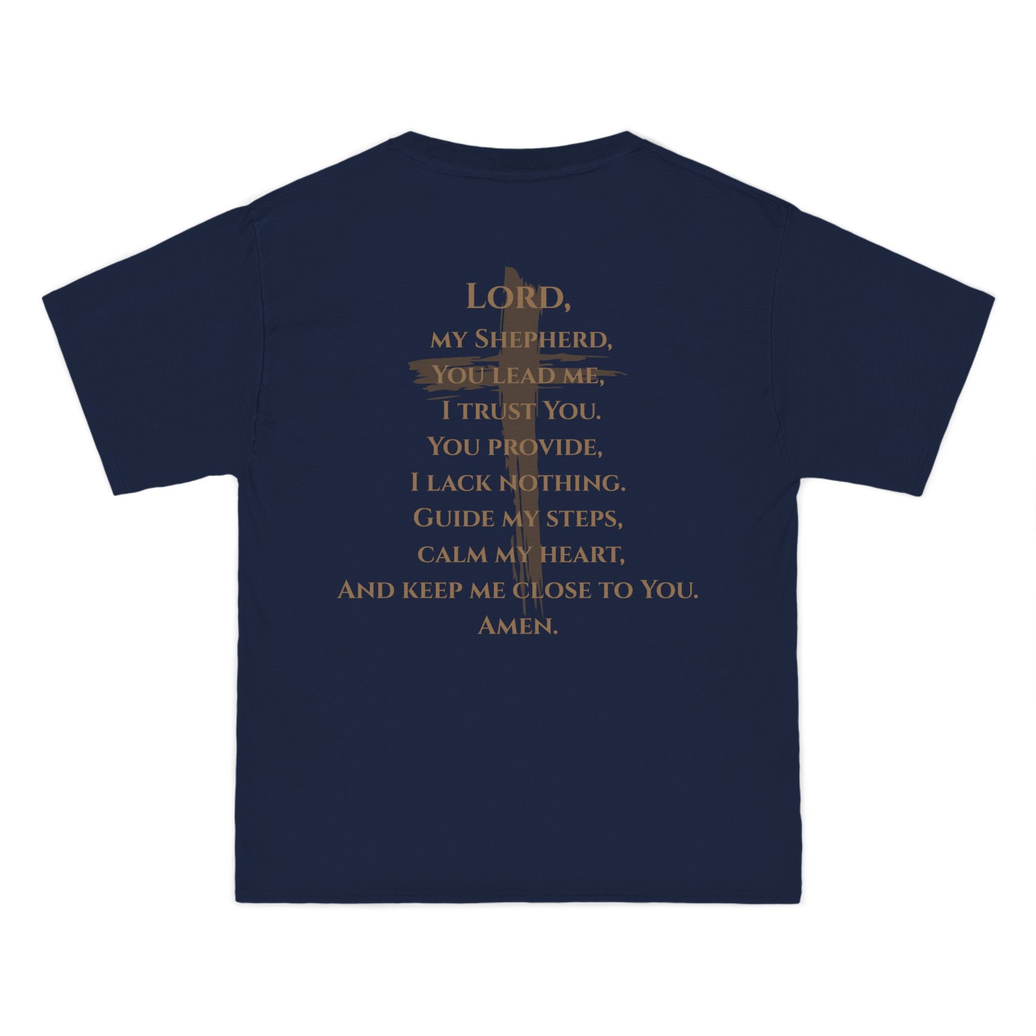 Psalm 23 T-Shirt — Christian Faith Tee with Cross & Psalm Text