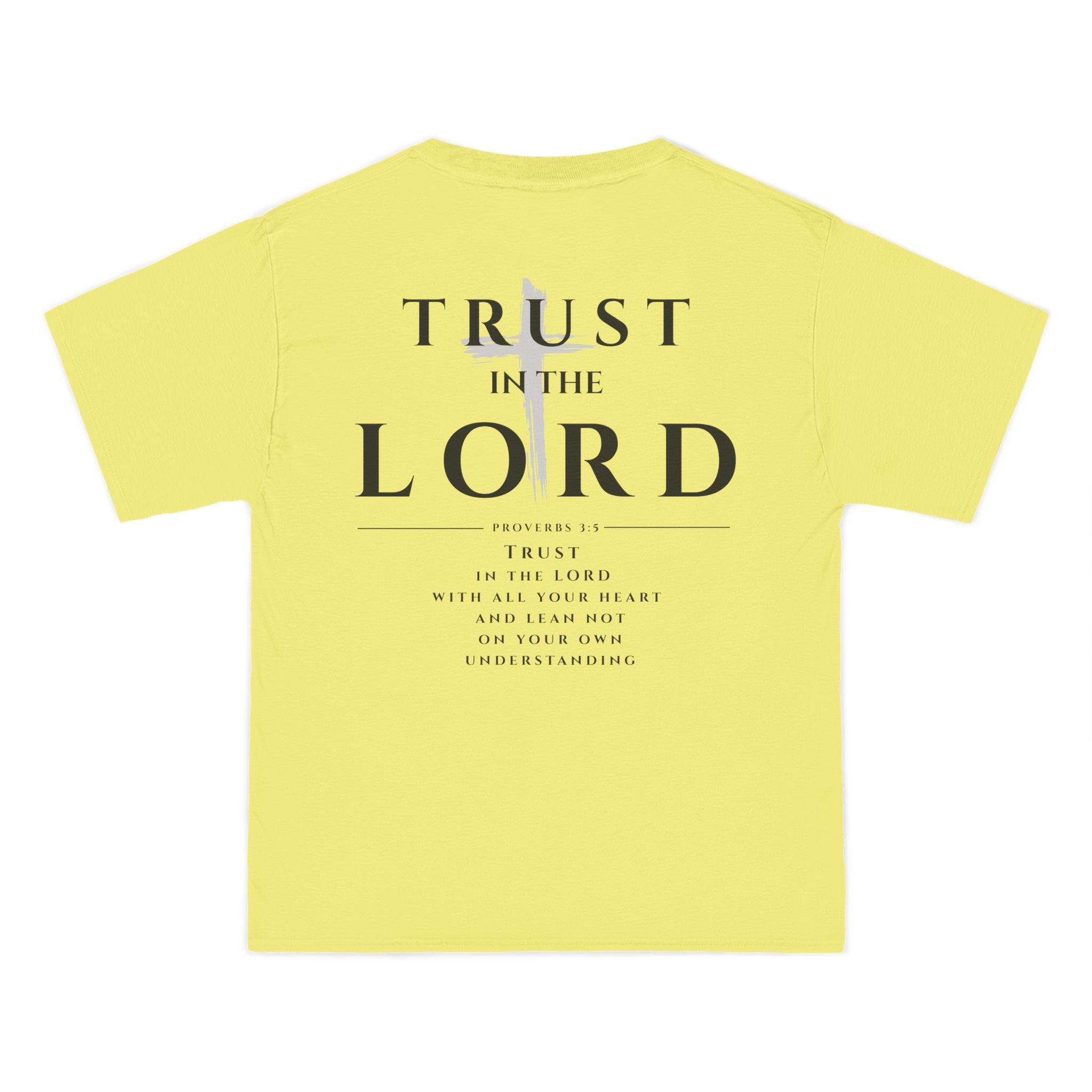 Trust in the Lord T-Shirt — Inspirational Christian Faith Tee with Back Scripture