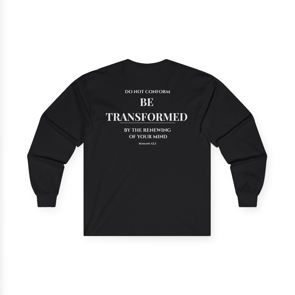 Set Apart Long Sleeve Tee — “Be Transformed” Inspirational Christian Shirt