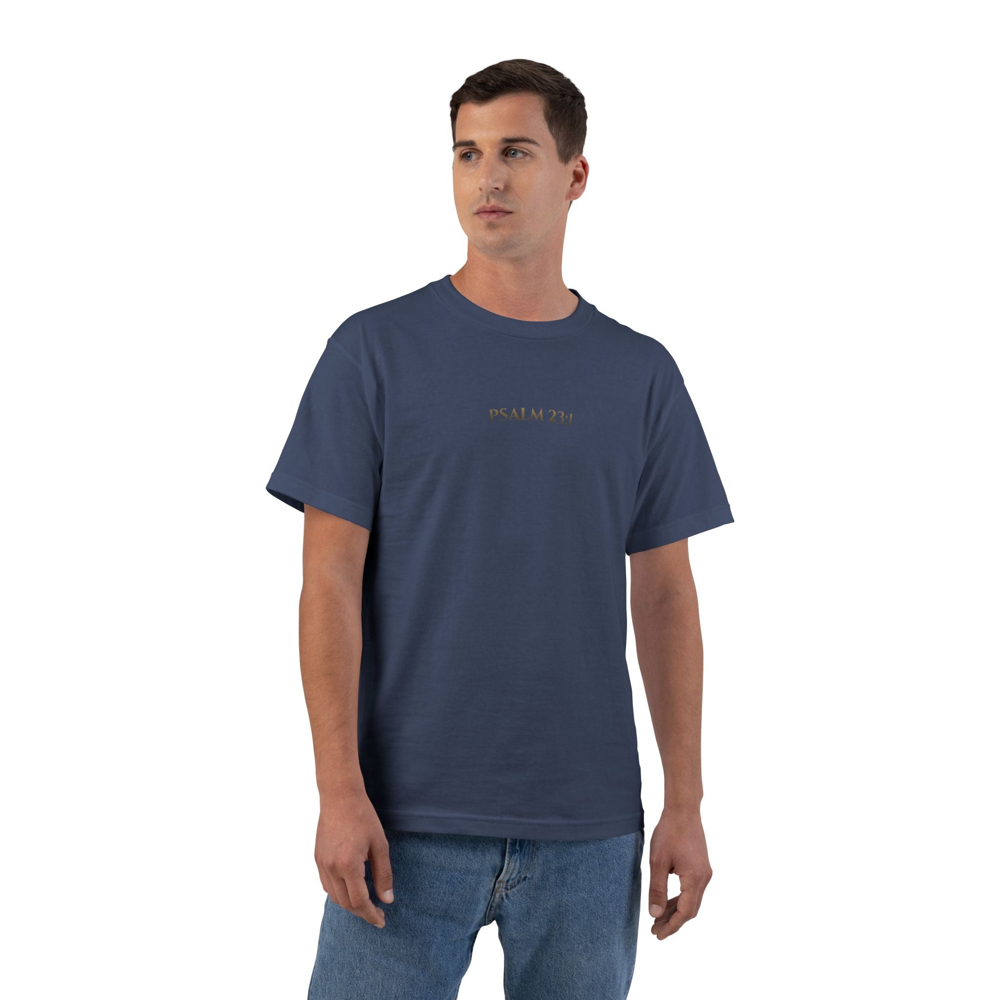 Psalm 23 T-Shirt — Christian Faith Tee with Cross & Psalm Text