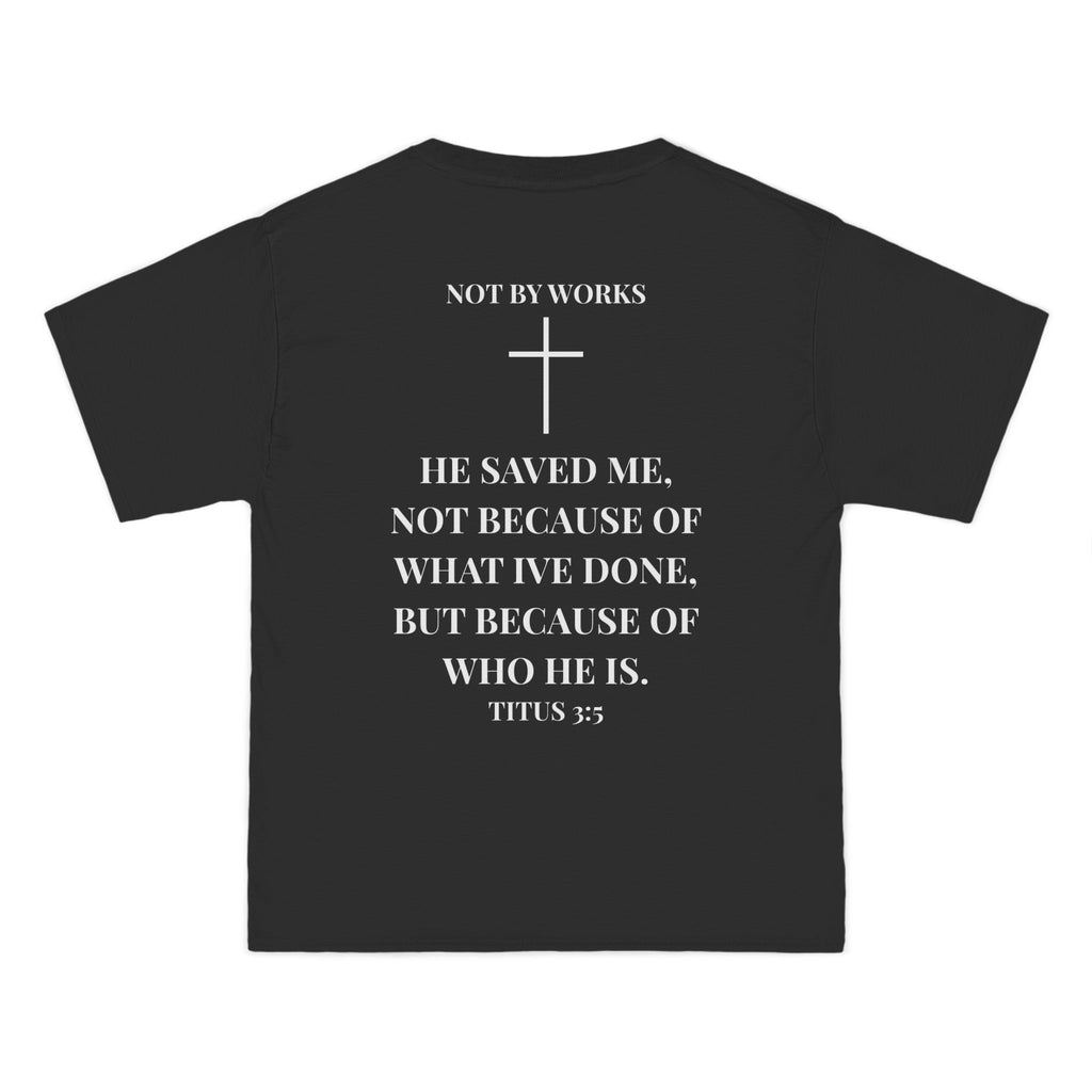 Jesus Saves T-Shirt — Christian Faith Shirt with 'Jesus Saves' Front & Titus 3:5 Back