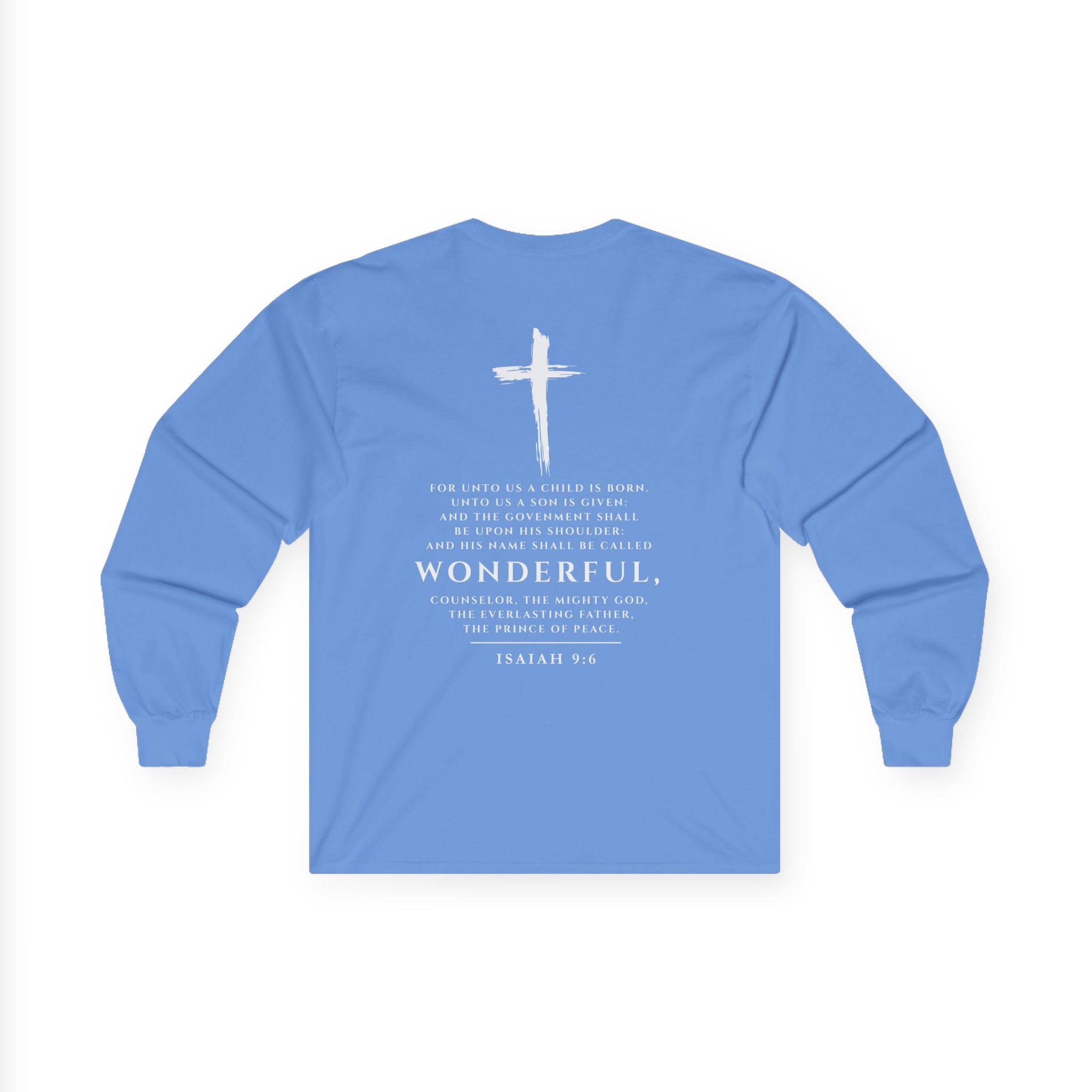 The Messiah Long Sleeve Tee — Christian Isaiah 9:6 Scripture Shirt