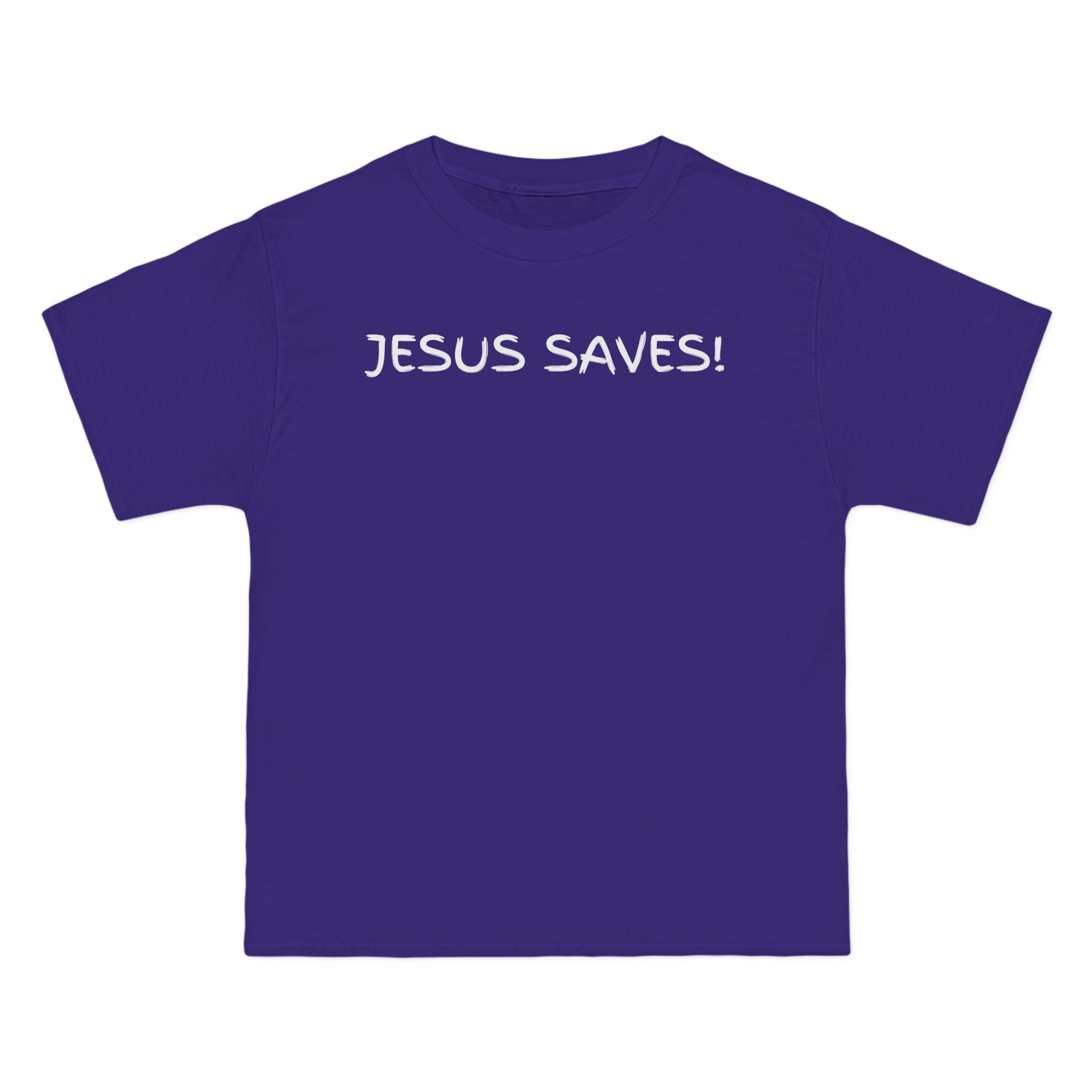 Jesus Saves T-Shirt — Christian Faith Shirt with 'Jesus Saves' Front & Titus 3:5 Back
