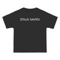 Jesus Saves T-Shirt — Christian Faith Shirt with 'Jesus Saves' Front & Titus 3:5 Back
