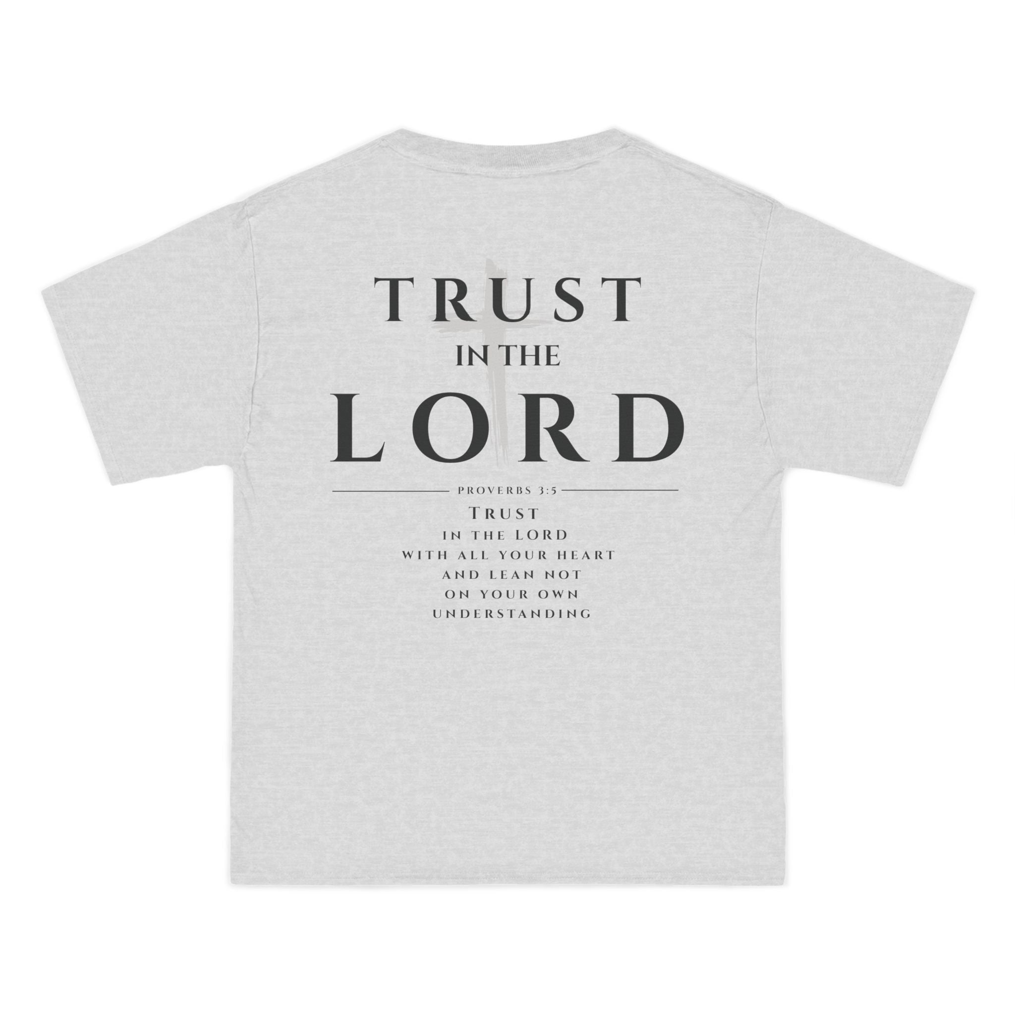 Trust in the Lord T-Shirt — Inspirational Christian Faith Tee with Back Scripture