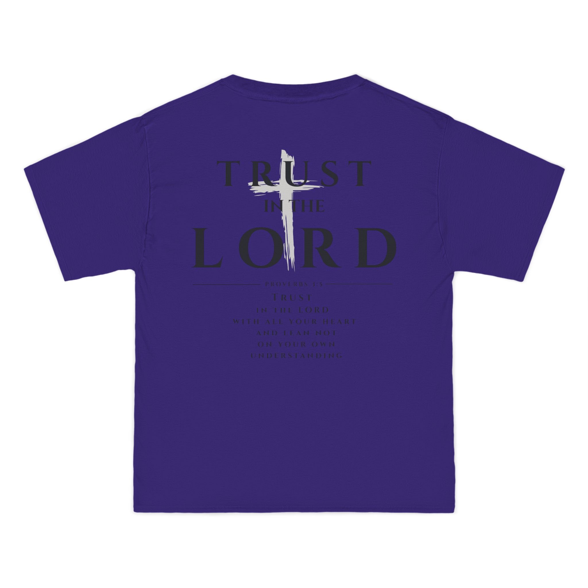 Trust in the Lord T-Shirt — Inspirational Christian Faith Tee with Back Scripture